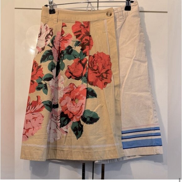 NWT Size 6 - Anthropologie Cotton Tea Towel Wrap Bermuda Shorts (NWT US$ 128) - Picture 8 of 15
